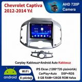 Conio Chevrolet Captiva 2012-2014 Yıl uyumlu 8GB Ram 128GB Rom Hafıza Android Kablosuz Carplay Navigasyon Multimedya 9 Inç Ekran Hediye görüş kamerası Hediye Çerçevesi - Siyah