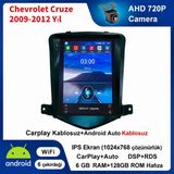 Conio Chevrolet Cruze 2009-2012 Yıl Uyumlu 6GB Ram 128GB Rom Hafıza Android Kablosuz Carplay Navigasyon Multimedya 9.7ınç Tesla Ekran Hediye Görüş Kamerası Hediye Çerçevesi 6+128
