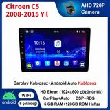 Conio Citroen C5 2008-2015 Yıl 6GB Ram 128GB Rom Hafıza Android Kablosuz Carplay Navigasyon Multimedya 10 Inç Ekran Hediye Görüş Kamerası Hediye Çerçevesi 6+128