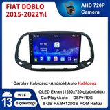 Conio Fiat Doblo (2015-2022 Yıl) Uyumlu 8GB Ram 128GB Rom Android Multimedya Sürüm 13 Kablosuz Carplay Navigasyon 9 Inç Ekran - Siyah