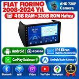 Conio Fiat Fiorino 2008-2024 Yıl uyumlu 4GB Ram 32GB Rom Hafıza Android Kablosuz Carplay Navigasyon Multimedya 9 Inç Ekran Hediye görüş kamerası Hediye Çerçevesi 4+32 - geri görüş kamerası hediye, ----çerçeve hediye dahil - 001-Renkli