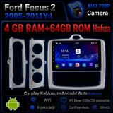Conio Ford Focus 2005-2011 Yıl uyumlu 4GB Ram 64GB Rom Hafıza Android Kablosuz Carplay Navigasyon Multimedya 9 Inç Ekran Hediye görüş kamerası Hediye Çerçevesi 4+64