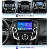 Conio Ford Focus 3/4 (2012-2018) 9 Inç Çok Fonksiyonlu Tuşlu Multimedya Ekran 2 GB Ram 32 GB Rom Android Kablosuz Carplay ve Navigasyon - Siyah