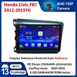 Conio Honda Civic Fb7 2012-2015YIL 4GB Ram 64GB Hafıza 9inç Araba Android Multimedya Carplay Navigasyon Cihazı - Renkli