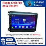 Conio Honda Civic Fb7 2012-2015YIL 6GB Ram 128GB Hafıza 9inç Araba Android Multimedya Carplay Navigasyon Cihazı - Siyah - Mavi