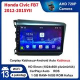 Conio Honda Civic Fb7 2012-2015YIL 9'inç Araba Android Multimedya Carplay Navigasyon Cihazı - Siyah
