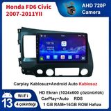 Conio Honda Fd6 Civic 2007-2011YIL 1gb Ram 16GB Hafıza 10inç Araba Android Multimedya Carplay Navigasyon Cihazı - Siyah