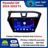 Conio Hyundai I20 2015-2018 Yıl uyumlu 4GB Ram 64GB Rom Hafıza Android Kablosuz Carplay Navigasyon Multimedya 9 Inç Ekran Hediye görüş kamerası Hediye Çerçevesi - Siyah