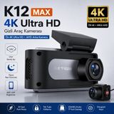 Conio K12 Max 4K Araç Içi Kamera – Ön 4K + Arka Hd Kayıt, Wifi Destekli, Gece Görüşlü, 24 Saat Park Modlu Gizli Araç Kamerası - Antara Füme