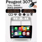 Conio Peugeot 307 (2001-2009 ) 9 Inç 2gb Ram 32GB Rom Android 14 Kablosuz Carplay Navigasyon Kamera Hediyeli Multimedya - Gümüş