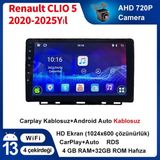 Conio Renault Clio 5 2020-2025 Yıl Uyumlu 8GB Ram 128GB Rom Android Multimedya Sürüm 14 Kablosuz Carplay Navigasyon 9 Inç Ekran - Siyah