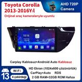 Conio Toyota Corolla（2014-2016 mode）2GB Ram 32GB Rom Android Multimedya Sürüm 14 Kablosuz Carplay Navigasyon 9 Inç Ekran