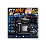 CONION K12 MAX 4K Araç İçi Kamera WiFi Destekli, Ön Arka Çift Kameralı, Gece Görüşlü, Park Modlu Gizli Araç Kamerası