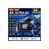 CONION Pasens K12 MAX 4K Araç İçi Kamera – WiFi Destekli Ön 4K + Arka Kamera, Gece Görüşlü, 24 Saat Park Modu, Gizli Araç Kamerası