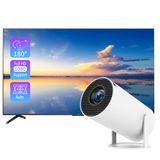 Conmezer Mini Projektör, Dış Mekan Taşınabilir Film Projektörü 1080P Destek, Çift Bantlı WiFi 6 + Bluetooth 5.0, HDMI/USB/ 3.5mm ses, Dahili Hoparlör, Cep telefonları/TV çubukları/dizüstü bilgisayarlar için