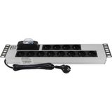 Connect 19" 2u 12'li Fransız Ups Sigortalı Alüminyum Rack Kabin Prizi Pdu