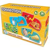 Connection Eğitici Ingilizce Öğrenme Ilişki Kurma Oyunu, 3+ Yaş, 40 Parça, Çocuklar Için Puzzle - standart