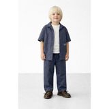 Connemara Erkek Çocuk Paraşüt Kumaş Gömlek Pantolon Takım Rahat Kalıp Yazlık Günlük Çocuk Kombin - 2 - 3 Yaş - Baby Sketching