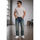 connemara Jeans Erkek Likralı Regular Fit Mavi Jean Pantolon Yıkamalı Rahat Kalıp Denim