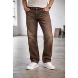 Connemara Jeans Erkek Regular Fit Koyu Kahve Doğal Yıkamalı Denim Pantolon – Rahat Dökümlü Kalıpp - Kahverengi - 38