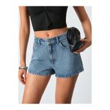 connemara Jeans Kadın Mavi Yüksek Bel Denim Şort – Rahat Kalıp Jean Şort