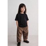Connemara Kız Çocuk Leopar Desenli Rahat Kalıp Balon Pantolon – Günlük Şık Alt Giyim - 3 - 4 Yaş - Baby Sketching