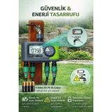 Conocer 4 Çıkışlı Akıllı Sulama Zamanlayıcı ITV447 Bahçe Musluk Timer IP65 Su Geçirmez Otomatik Sulama