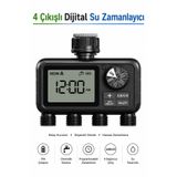 CONOCER 4 Çıkışlı Dijital Bahçe Sulama Zamanlayıcısı Pilli Otomatik Musluk Sulama Programlayıcı HCT-M09