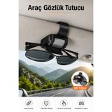 CONOCER Araç Güneşlik Gözlük Tutucu Klipsi Gri Tuşlu Çizilmeyi Önleyen Sünger Kaplamalı Araç Gözlük Askısı Organizer