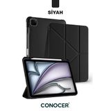CONOCER iPad Air 4/5/6/7/8. Nesil 10.9/11 (M2/M3/M4/2020/2022) & iPad Pro 11 1/2/3/4. Nesil Kalem Bölmeli Uyku Modlu Standlı Kılıf Renkli Arka Kapak
