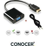 Conocer Playstation Uyumlu HDMI To VGA Çevirici Hdmı Dönüştürücü Kablo (Micro USB Güç ve Aux Kablolu)