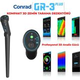 Conrad Gr-3 Plus İzmit Dedektör Altın Gümüş Bakır Oda Tünel Define Için 3D Yeraltı Görüntüleme Dedektörü 7m Dual Sensör - Boyut 810 x 70 x 70 mm