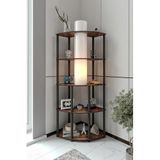 CONRAD Lambader Ceviz – Modern Doğal Ahşap Görünümlü Gövde, Geniş Taban Yüzeyi (70x30 cm), 150 cm Yükseklik, E27 Duy Uyumlu, LED Ampul ile Kullanılabilir, Kolay Kurulumlu, Dekoratif Aydınlatma Lambası