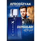 Conrex Erkeklere Özel Afrodizyak Etikili Edp Parfüm 50ml + 5 ml Taşınabilir Mini Şişe Hediyeli!