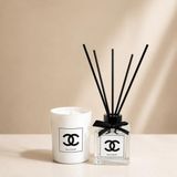 Consept Vanilya Kokulu Dekoratif Oda Kokusu Seti - 150G Kokulu Mum & 100ML Çubuklu Oda Kokusu (Beya - Çok Renkli