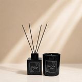 Consept Vanilya Kokulu Dekoratif Oda Kokusu Seti - 150G Kokulu Mum & 100ML Çubuklu Oda Kokusu (Siya - Çok Renkli