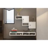 Consola Minimalist 2 Kapaklı Asma Konsol Ve Kitaplık Seti