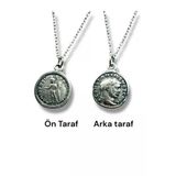 Constantine Figürlü Denarius Roma Antik Para Kolye – Çift Taraflı – 1 Adet – 60 Cm Metal Kolye