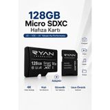CONSTRAIN - 128 GB Micro SD Hafıza Kartı SDXC U3 V30 A1 Class 10, 4K Video Kayıt Destekli, Telefon Tablet Kamera Drone ve Güvenlik Kamerası Uyumlu Yüksek Hızlı Bellek Kartı