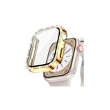 CONSTRAIN - Apple ile uyumlu Watch 44mm Ekran Koruyuculu Tek Sıra Kenar Taşlı Sert PC Kasa Koruyucu - Altın