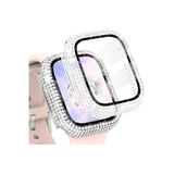 CONSTRAIN - Apple ile uyumlu Watch 7/8/9 41mm Full Kenar Taşlı Sert PC Kasa Ve Ekran Koruyucu - Çok Renkli