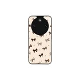 CONSTRAIN - Honor Magic8 Lite ile uyumlu Magic 8 Kılıf Boyalı Tablo Desenli Fiyonk Ve Leopar Tasarımlı 3D Ayna Görünümlü Korumalı Kapak - Krem
