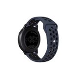 CONSTRAIN Huawei Honor Magic 2 42mm İle Uyumlu 20mm Delikli Silikon Spor Kordon Nefes Alan Hafif Tere Dayanıklı Ayarlanabilir Akıllı Saat Kayışı - Lacivert