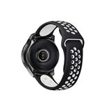 CONSTRAIN Huawei Honor Magic 2 42mm İle Uyumlu 20mm Delikli Silikon Spor Kordon Nefes Alan Hafif Tere Dayanıklı Ayarlanabilir Akıllı Saat Kayışı - Siyah 1