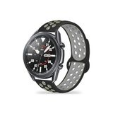 CONSTRAIN Huawei Honor Magic 2 42mm İle Uyumlu 20mm Delikli Silikon Spor Kordon Nefes Alan Hafif Tere Dayanıklı Ayarlanabilir Akıllı Saat Kayışı - Siyah 2