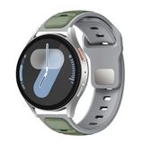 CONSTRAIN Huawei Honor Magic 2 46mm ile Uyumlu CNS KRD-135 22mm Silikon Kordon Strap Kayış - Açık Yeşil-Gri