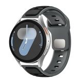 CONSTRAIN Huawei Honor Magic 2 46mm ile Uyumlu CNS KRD-135 22mm Silikon Kordon Strap Kayış - Gri-Siyah