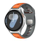 CONSTRAIN Huawei Honor Magic 2 46mm ile Uyumlu CNS KRD-135 22mm Silikon Kordon Strap Kayış - Gri-Turuncu