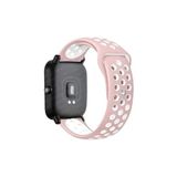 CONSTRAIN Huawei Honor Magic Watch 2 46mm İle Uyumlu 22mm Delikli Silikon Spor Kordon Nefes Alan Hafif Tere Dayanıklı Ayarlanabilir Akıllı Saat Kayışı - Pembe