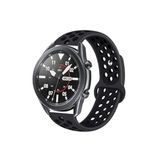 CONSTRAIN Huawei Honor Magic Watch 2 46mm İle Uyumlu 22mm Delikli Silikon Spor Kordon Nefes Alan Hafif Tere Dayanıklı Ayarlanabilir Akıllı Saat Kayışı - Siyah 3
